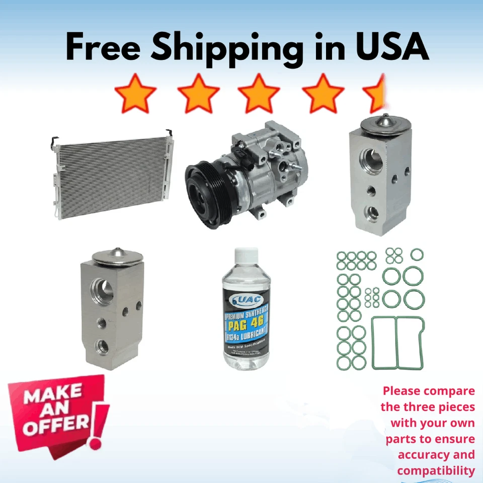 Compresor, condensador y válvula aire acondicionado apto para Kia Sedona 2006-2009 Foto 1 de 1