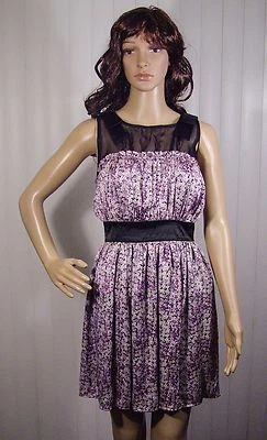 NUEVO SIN ETIQUETAS VESTIDO DE VERANO FLORAL LARA BY ESLEY VER A TRAVÉS DE LOS HOMBROS TALLA M TOTALMENTE FORRADO $29 Foto 1 de 4