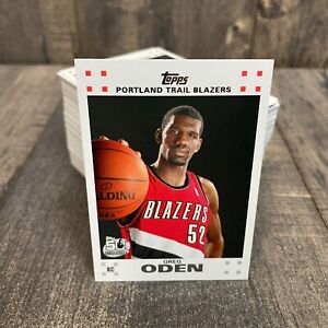 HUGE LOT of 130 2007-08 Topps Greg Oden "White" Rookie Card #1 NM+ Trail Blazers