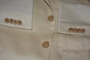 $3395 NUEVA Chaqueta Blazer Hermenegildo Zegna Lana Seda Oro Beige 46R 56R Neiman - Imagen 1 de 24