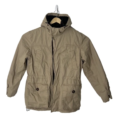 Tommy Hilfiger военного толстовка с капюшоном бежевый Мужская куртка размер L парка длинный молнии - Изображение 1 из 4