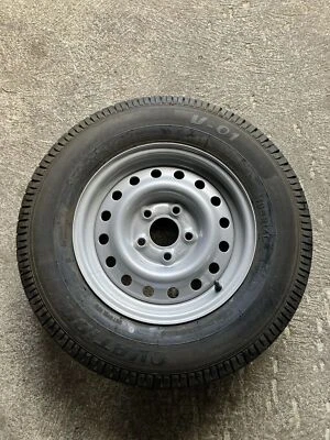 1x Neuwertige Räder 14 Zoll PKW-Anhänger Stahlfelge 5.5Jx14 H2 ET 30 - Bild 1 von 4