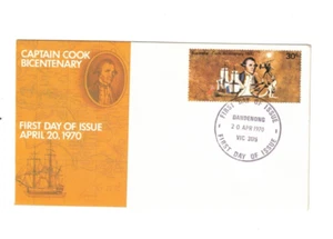 Australia 1970 30c COOK on UNADDRESSED SMALL OFFICIAL FDC,cds DANDENONG Vic - Picture 1 of 1