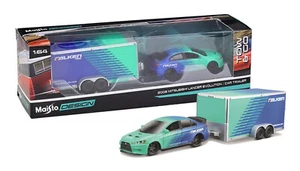 Maisto Design Tow & Go 2008 Mitsubishi Lancer Evolution / Car Trailer New in Box - Picture 1 of 1