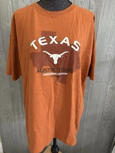 Camiseta de algodón naranja óxido talla XL de la NCAA Texas Longhorns para hombre - Imagen 1 de 7