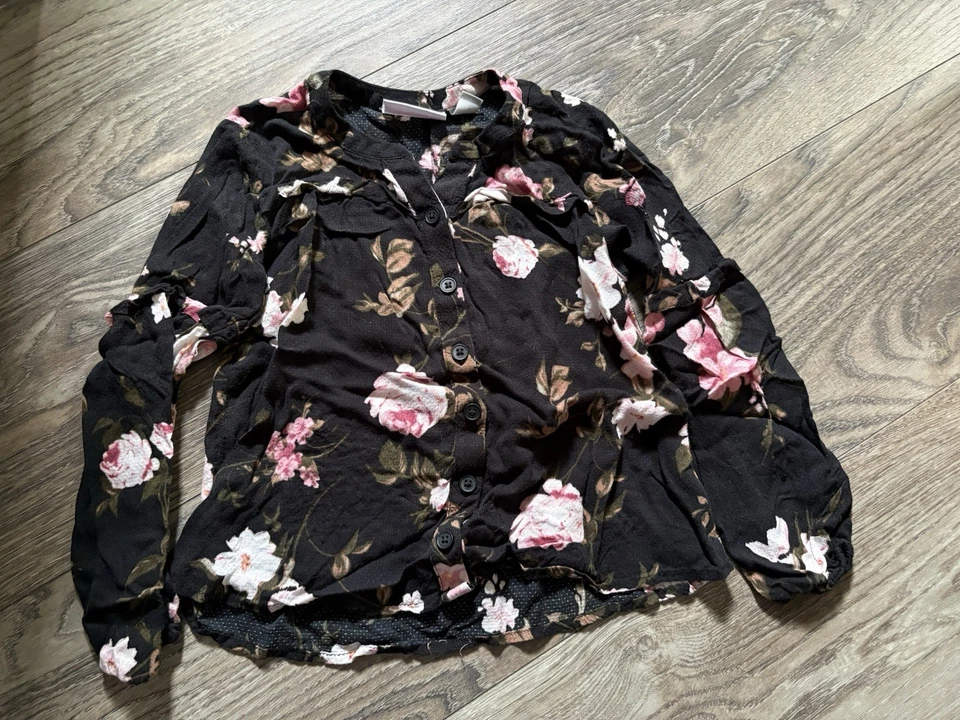 Floral Dress Up Button Up Kids Girls Shirt - Image 1 of 1