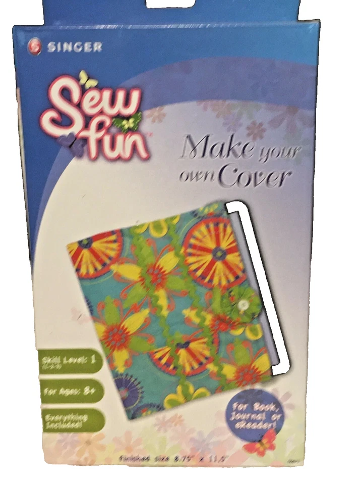 Singer Sew Fun Make your own Cover Kit for Book Journal or eReader NSP #00673 - Image 1 of 4