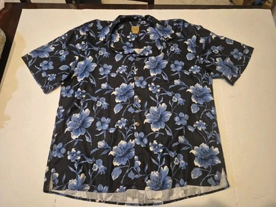 Camisa Jos A Bank Para Hombre X-Grande Negra Seda Floral Abotonada Foto 1 de 4