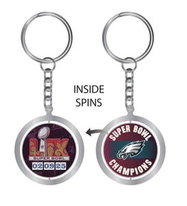 2024 2025 NFL Super Bowl LIX Champions Philadelphia Eagles Key Chain - Picture 1 of 1