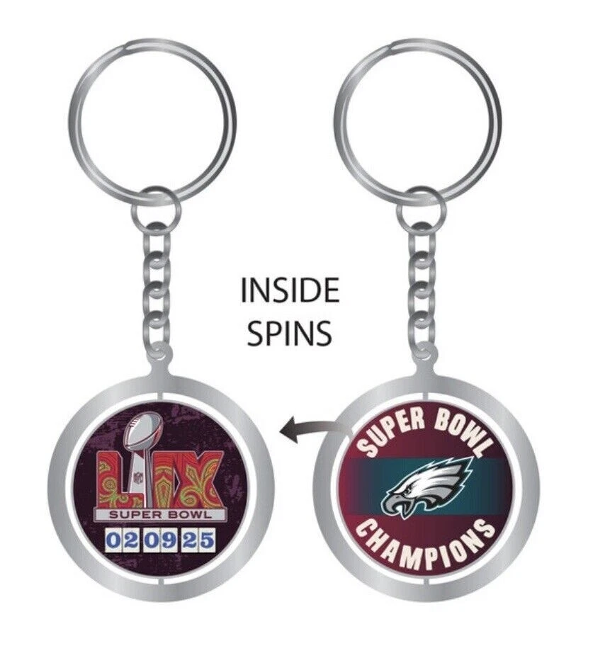 2024 2025 NFL Super Bowl LIX Champions Philadelphia Eagles Key Chain - Image 1 of 1