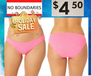 No Boundaries Juniors XL 15-17 Classic Daisy Bikini Bottoms Pink Sizzle NWT - Picture 1 of 16