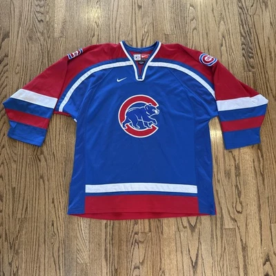 Rare Vintage Nike Chicago Cubs MLB Hockey Jersey - Image 1 of 4