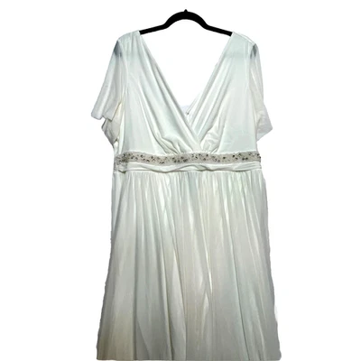 Vestido de boda tórrido cintura imperio para mujer 18 blanco manga corta $198  Foto 1 de 4