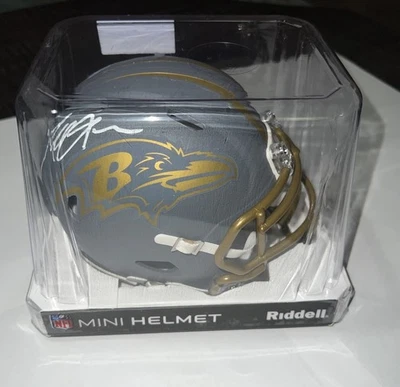 Minicasco de pizarra Riddell firmado por los Baltimore Ravens de la NFL certificado de autenticidad Foto 1 de 4