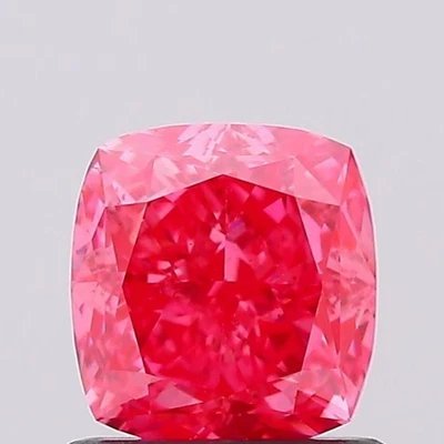 Cushion 1.04 Ct Fancy Vivid Pink VS2 IGI Certified Lab Grown CVD Diamond - Image 1 of 4