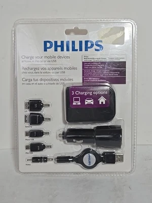 PHILIPS USB MULTI-BRAND MOBILE DEVICE CAR & HOME ALL-PURPOSE CHARGER - Image 1 of 2