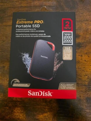 SanDisk Extreme PRO V2 2TB USB-C Portable External SSD (SDSSDE81-2T00-G25)*NEW* - Image 1 of 2