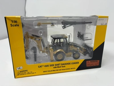 Caterpillar Cat 432E Side Shift Backhoe Loader - Norscot 1:50 Scale #55149 New - Image 1 of 4
