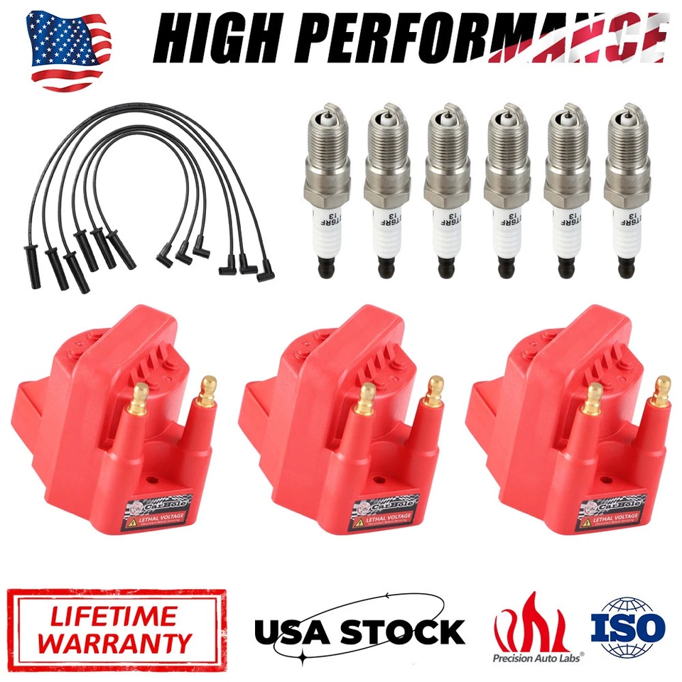 Ignition Coils & Spark Plugs & Wires For 1997-2007 Pontiac Grand Prix 3.8L DR39 - Image 1 of 4