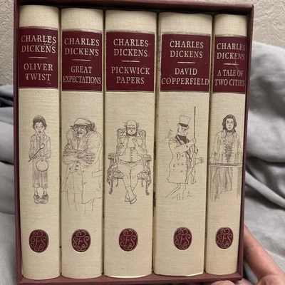 FOLIO SOCIETY - CHARLES DICKENS 5 VOL BOX SET -  1994 *N-MINT* - Image 1 of 4