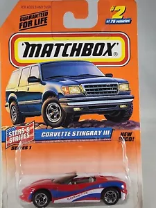 Matchbox 1998 Series 1 Stars & Stripes Corvette Stingray III 2/75 - Picture 1 of 7