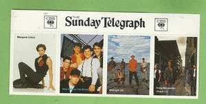 #D270.   SUNDAY TELEGRAPH  CBS MUSIC STICKERS - MIDNIGHT OIL, KIDS ON BLOCK etc - Picture 1 of 1