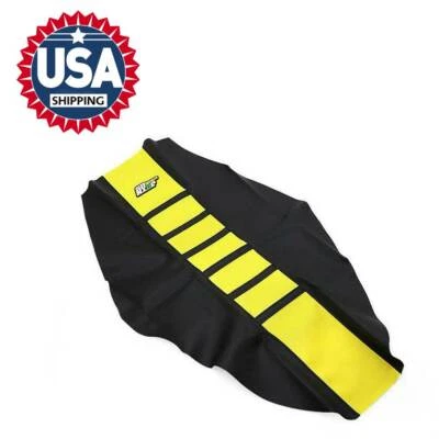 Cubierta de asiento suave amarilla y negra para Suzuki RMZ450 RMZ250 RM85 RMX450Z vinilo Foto 1 de 4