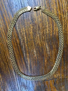 QVC Gold Silber Halskette vergoldet hell geschliffen Sterling Veronese Halsband 18 Zoll - Bild 1 von 13