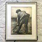 Van Gogh - Digger in Potato Field ca. 1950 German Print (Framed)