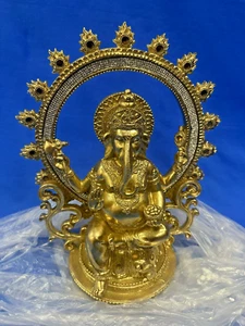 Deco 79 Resin Ganesh Decorative Sculpture Intricately Carved Home Decor Statue - Picture 1 of 5