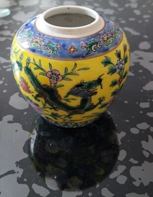 Ancien vase chinois porcelaine dragon chinese porcelain Republic - Photo 1/4
