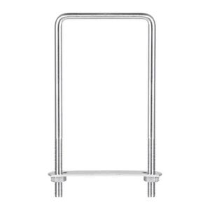 2 Sets Square U-Bolts 82mm Inner Width 200mm Length M8 with Nuts and Plates - Picture 1 of 5