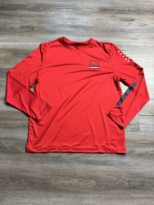 Camiseta de rendimiento Hurley para hombre mediana manga larga roja con estrellas Foto 1 de 4