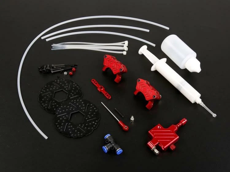 Front Wheel Hydraulic Brake System for 1/5 Scale HPI KM Baja 5B 5SC Rovan RC Car - Image 1 of 4