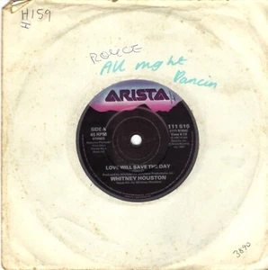 WHITNEY HOUSTON - LOVE WILL SAVE THE DAY b/w HOLD ME 7" SINGLE VGC 1987 ARISTA - Bild 1 von 1