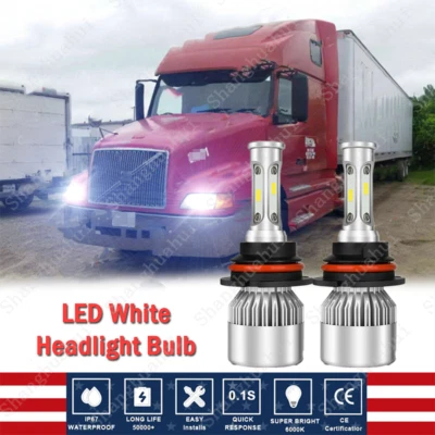 9007 Truck LED Headlight Bulb For 1998-1999 Volvo VN 2000-2003 VNL 2000-2017 VNM - Image 1 of 4