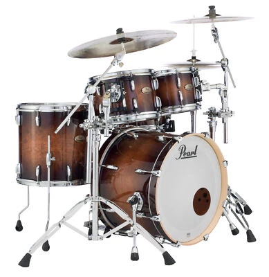 Pearl Session Studio Select Gloss Barnwood Brown Lacquer 20/10/12/14 Drum Shells - Image 1 of 4