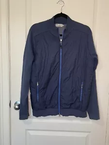 Peter Millar Crown Comfort Hybrid Golf Jacket Navy Blue Men’s Size L Large - Picture 1 of 13