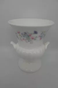 Wedgwood Angela Urna Vaso 9 cm Bone China 1° Qualità Blu Rosa Vintage British - Foto 1 di 5