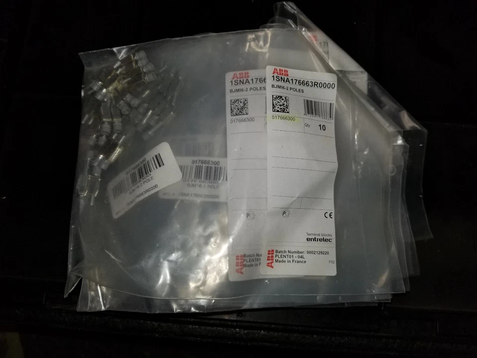 NEW BAG of 10 - ABB 1SNA176663R0000 BJMI6-2 POLES Jumper Bars - 120 Available - Изображение 1 из 1