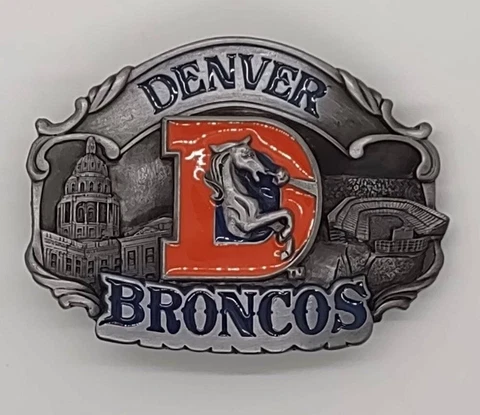 Vintage Denver Broncos Belt Buckle Cover