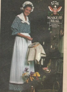4335 Butterick Sewing Pattern UNCUT Pioneer Costume Dress Apron Cap Size Petite - Picture 1 of 4