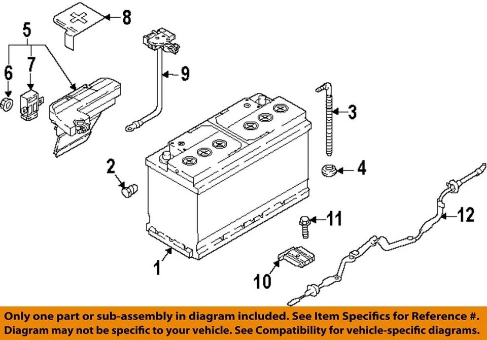 Capa de bateria elétrica Audi OEM 18-19 A5 Quattro 8W7915429 - Imagem 1 de 1