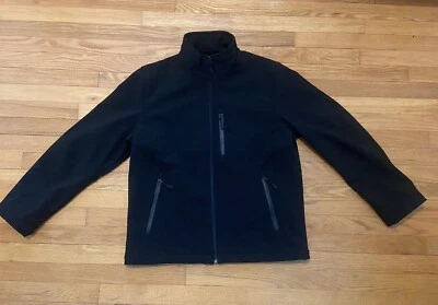 Kirkland Signature Fleeced Lined Full Zip Soft Shell Jacket Size M Black - Image 1 of 4