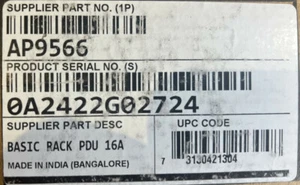 APC AP9566 BASIC 16A 208V RACK PDU POWER DISTRIBUTION UNIT WITH 12 C13 OUTLETS - Afbeelding 1 van 5