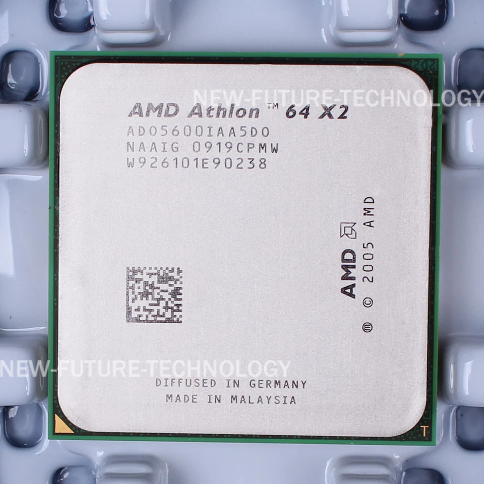 AMD Athlon 64 X2 5600+ CPU 1000 MHz 2.9 GHz Dual-core Socket AM2 100% Work - Image 1 of 1