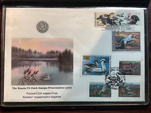 The Russia Duck Stamp, 1992 Russia / U.S First Day Issue Grouping Folio. - Picture 1 of 3