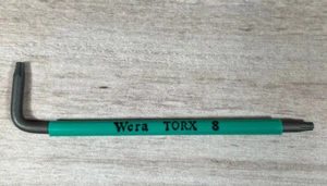 Wera TORX 967 SPKL TORX BO L-Key, BlackLaser, Ballpoint TORX Key TX 8 x 76mm - Picture 1 of 3
