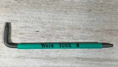 Wera TORX 967 SPKL TORX BO L-Key, BlackLaser, Ballpoint TORX Key TX 8 x 76mm - Image 1 of 3
