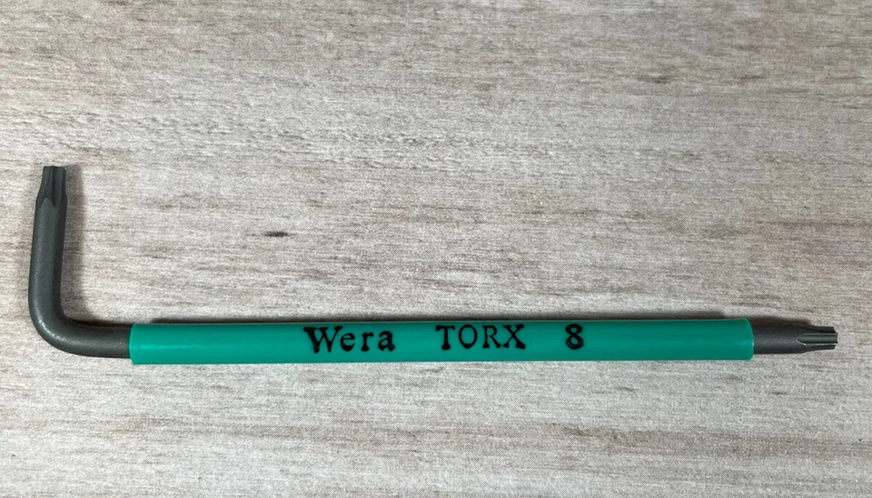Wera TORX 967 SPKL TORX BO L-Key, BlackLaser, Ballpoint TORX Key TX 8 x 76mm - Image 1 of 3